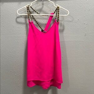 Charlotte Russe Pink Asymmetrical Camisole Top